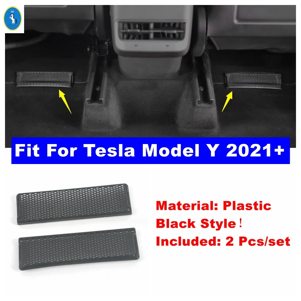 

Fit For Tesla Model Y 2021 2022 Air Vent Anti-Blocking Dust Cover Anti-blocking Dust Cover Net Car Air Outlet Covers Under Seat