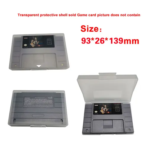 Cartucho de tarjeta de juego para SNES SFC, carcasa de repuesto, cubierta protectora de plástico, versión estadounidense, 10/piezas