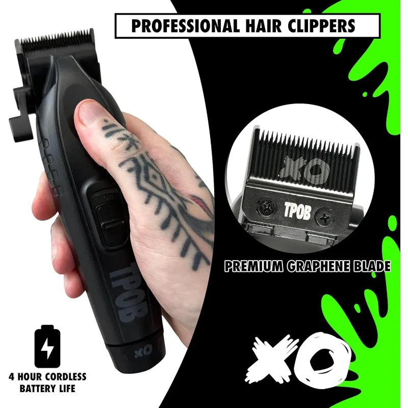 Cortadora de cabello TPOB XO Premium Brushless Collection, negra