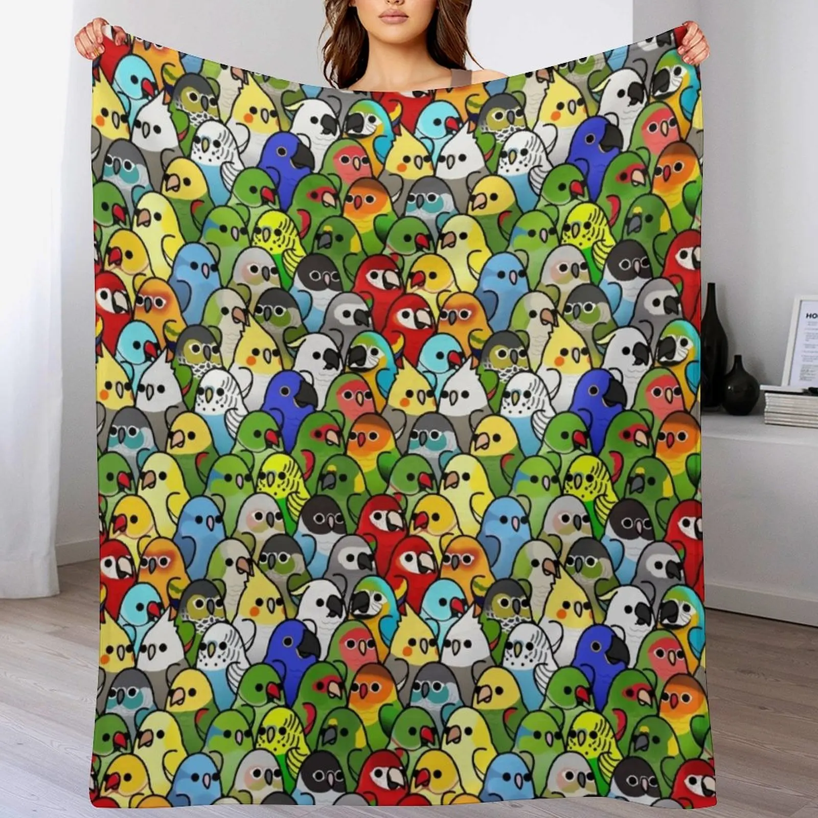 

Too Many Birds! Bird Squad 1 Throw Blanket Extra Large Throw Luxury Thicken Luxury Throw Blankets