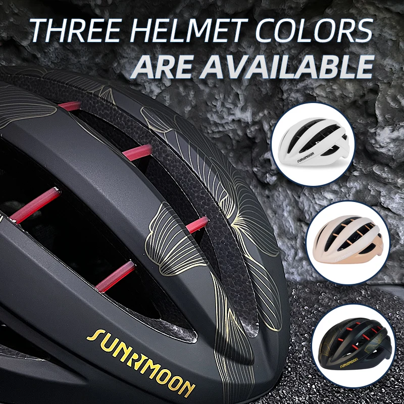 Sunrimoon Road Cycling Helmet PC+EPS InnerIntegrated Molding Helmet Fast Heat Dissipation Bicycle Helmets for Adults 54-61cm