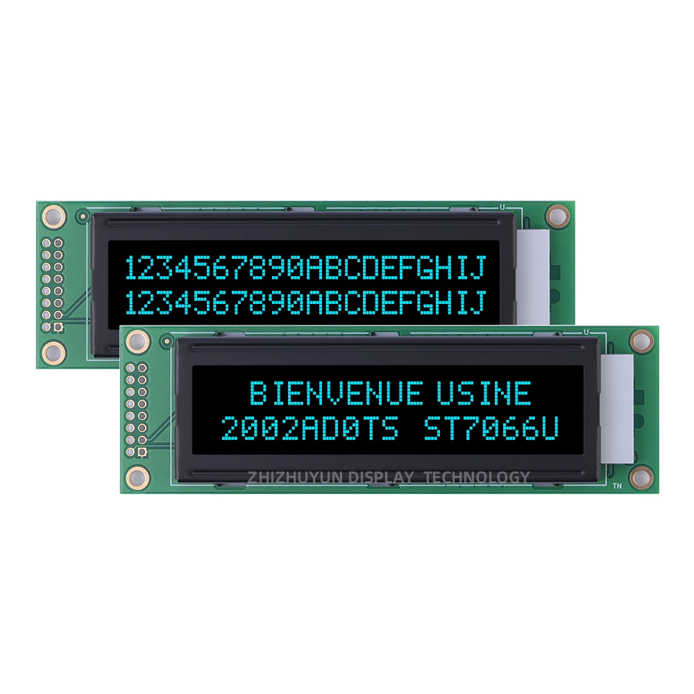 Lcd 2002a europäische zeichen anzeige btn schwarzer film grüner text st7066u controller 2,6 zoll mehrsprachige schrift bibliothek