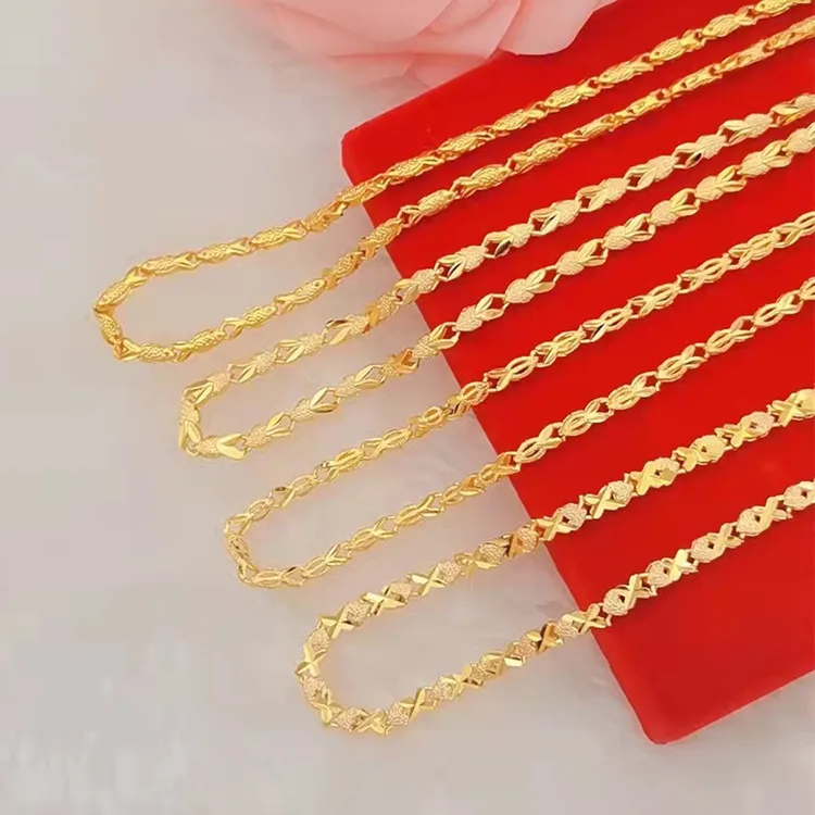 Women's 24K Gold AU999 Ethnic Necklace - Exquisite ethnic pattern, light texture, value-preserving, for linen outfits