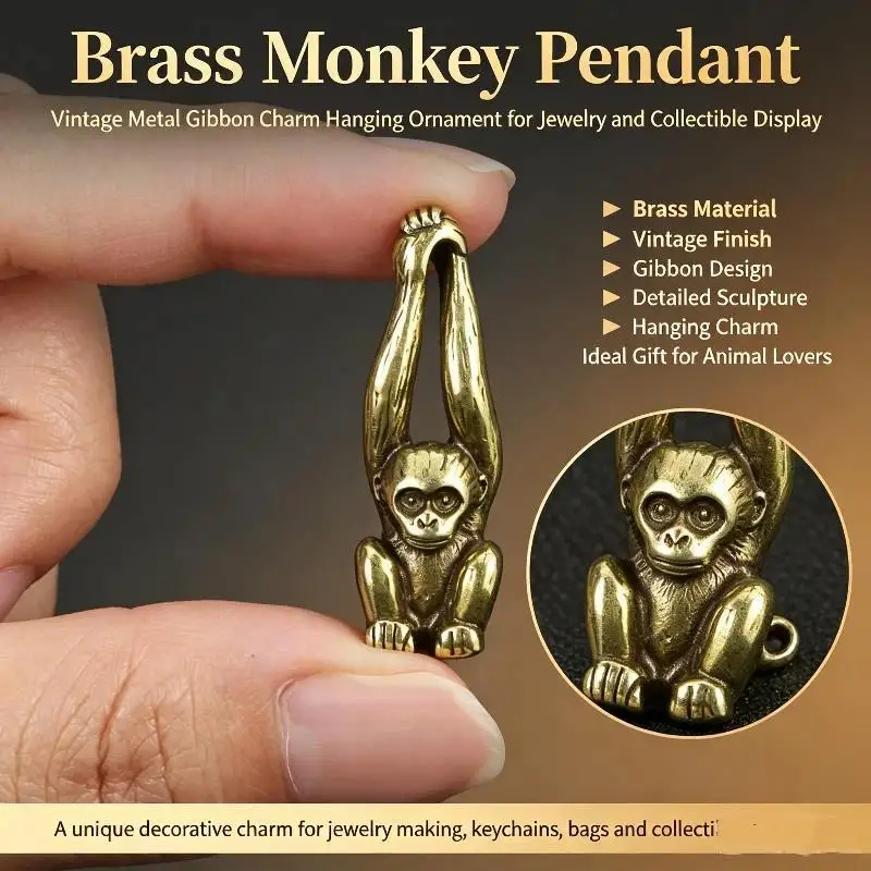 Monkey Figurine Animal Statue Ornament Home Office Desk Decor Alloy Monkey Figurine Animal Statue Ornament Home