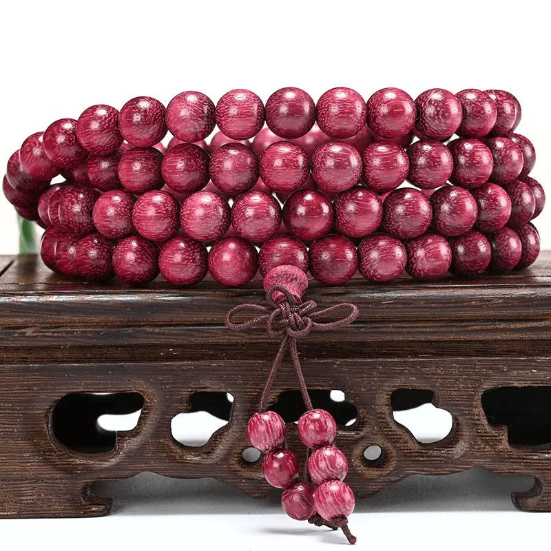 

Natural Purple heart Su Mu Bracelet 8mm 108 Buddha Beads/Meditation/Yoga, Men's and Women's Bracelets, Fashion Jewelry