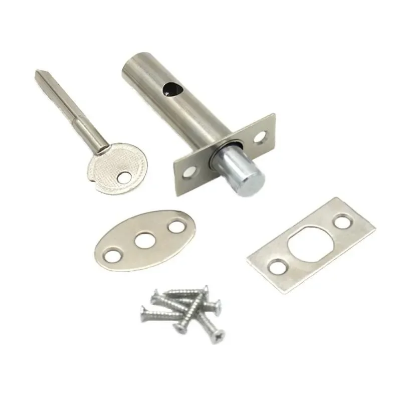 1 Set Door Rack Bolts Dead Bolt Lock Star Key Security Strong Key Spare Iron Tool Hardware For Home Bolt Door R2Q9