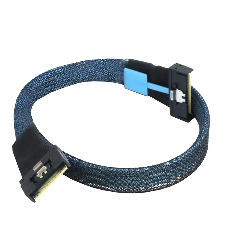 

XB-Pcie MCIO 5.0 8I PCI-E Adapter Cable Anti-Slash Insertion To Slimline SAS 4.0 SFF-8654 8I 74P 100Cm