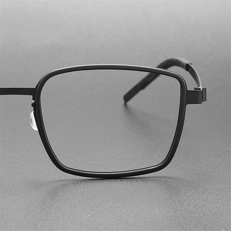 9754 No Screw Square Pilot Denmark Men's Glasses For Readingn Super Light Titanium Optical Business Prescription Eyeglasses image 6