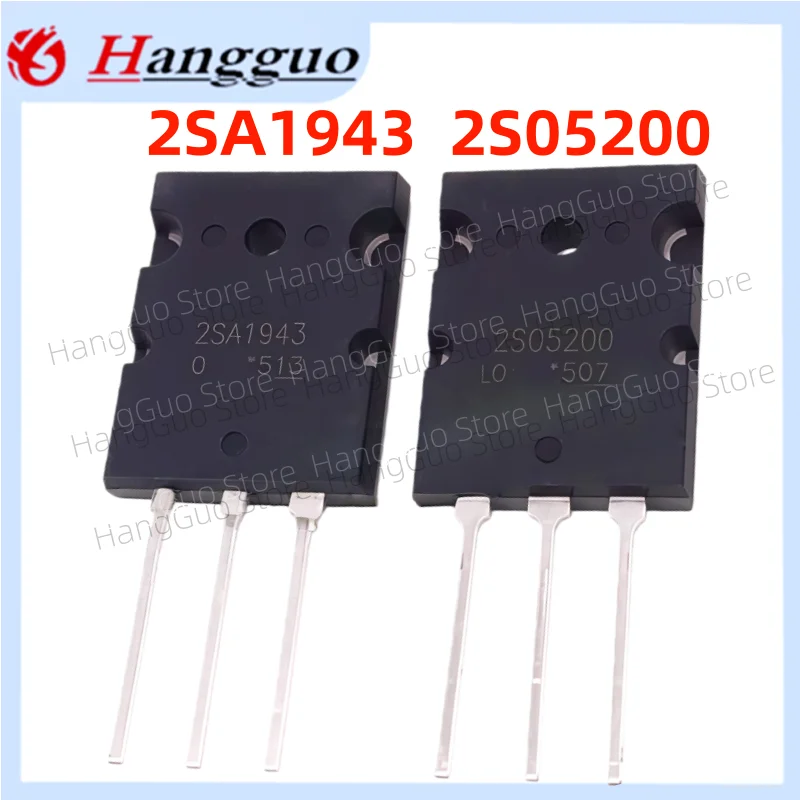 10PCS=5Pair Brand new and original    2SA1943 2SC5200 A1943 C5200 TO-264 High-Power Audio Power Amplifier