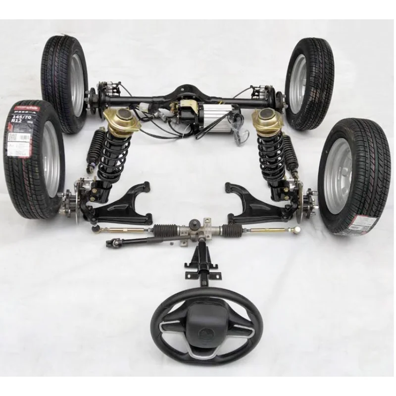 Electric four-wheeler independent suspension assembly full set drive steering front rear axle