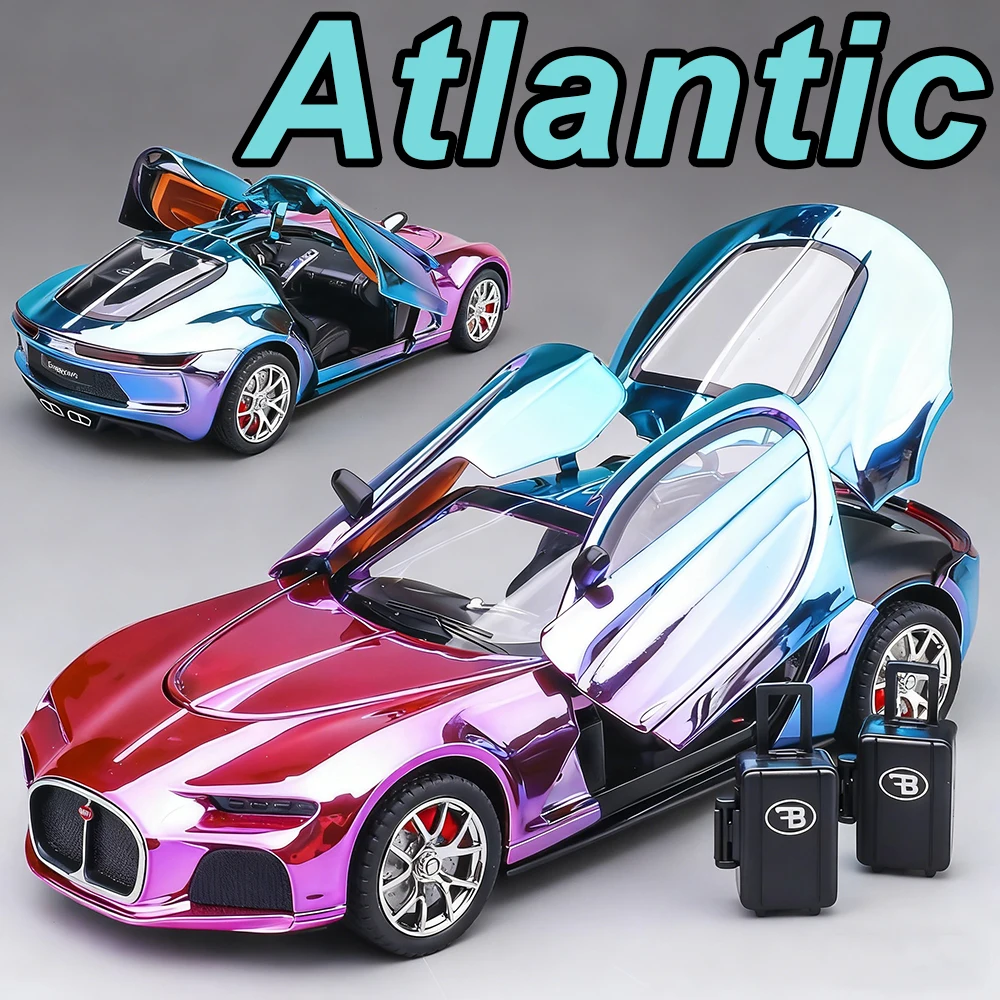 

1:24 Atlantic Lambor LP770 миниатюрный спортивный автомобиль из сплава, литая под давлением модель игрушки, переднее колесо, рулевые двери, открытые автомобили, изысканный орнамент