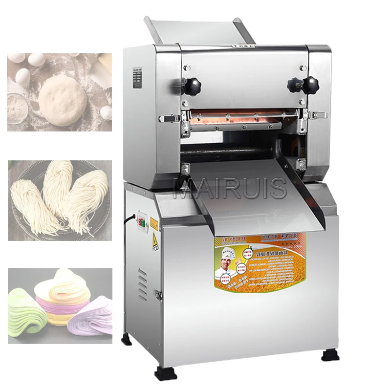 304 Stainless Steel Pizza Bread Dough Sheeter Roller Kneader Machine Noodle Dough Rolling Pressing Machine