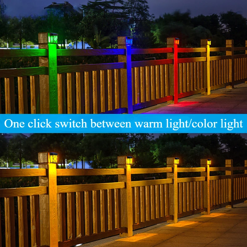 Creative LED Solar Wall Light IP65 Outdoor Waterproof Villa Garden Landscape Fence Retro Decoration Sensing Atmosphere Lighting