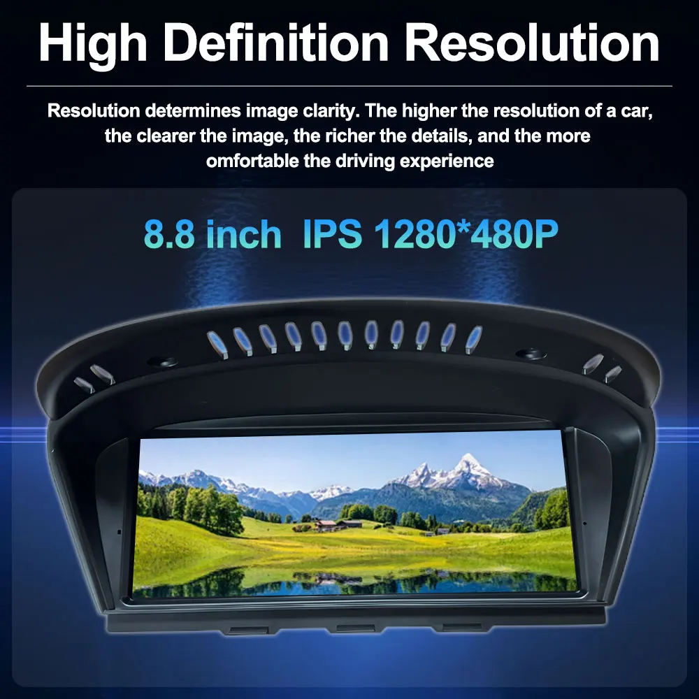 8,8'' Auto-Video-Multimedia-Player Android 16 BT für BMW 3/5er Serie E60 E61 E90 E91 E92 E93 2005 - 2012 CCC CIC System GPS-Navigation – Detail 9