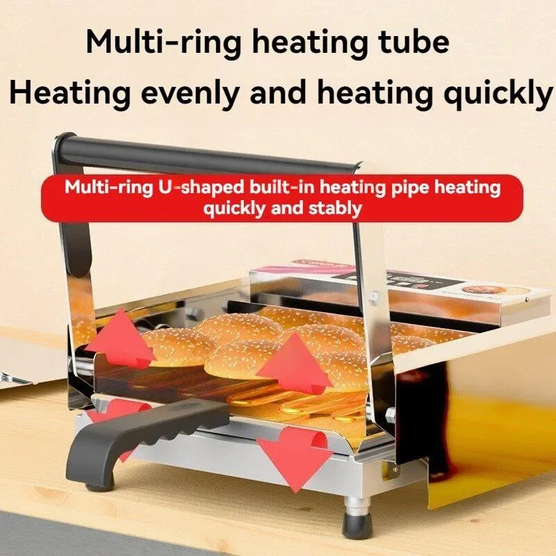 Commercial Double-layer Automatic Burger Griller Small Electric Bread Toaster for Burger Restaurants and Dining Establishments