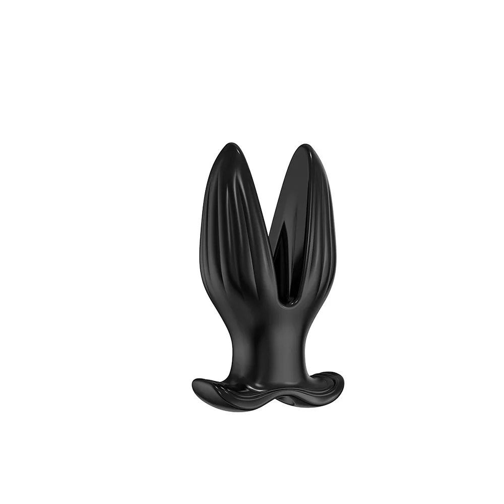 Blue Whale Mouth Shaped Anal Dilator with Central Hole Peep Hole Anal Plug Expander Ass Anus Trainer BDSM Erotic Sex Toy