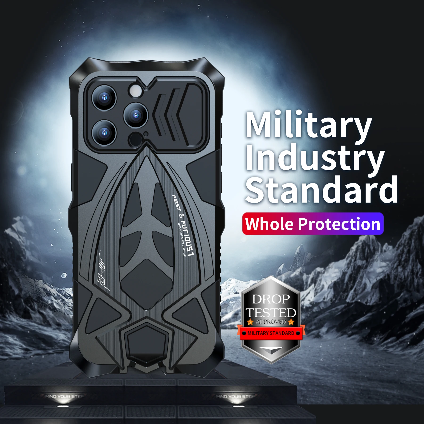 Metal Full Protect Armor Case For Samsung Galaxy S22 S23 S24 Ultra S23 Phone Cover For iPhone 13 14 15 Pro Max Shockproof Fundas