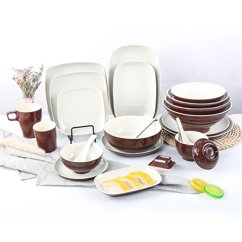 Melamine cabai hot pot restaurant plate special tableware restaurant plate, bowl and Dish Set