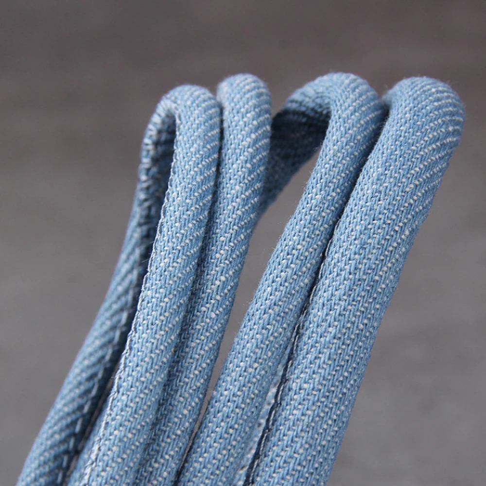 REGELIN 2m 4/5/6/8mm Denim Strap round Cord Cowboy Fabric Rope for DIY Crafts Necklace Bracelet Making Home Decor Findings image 4