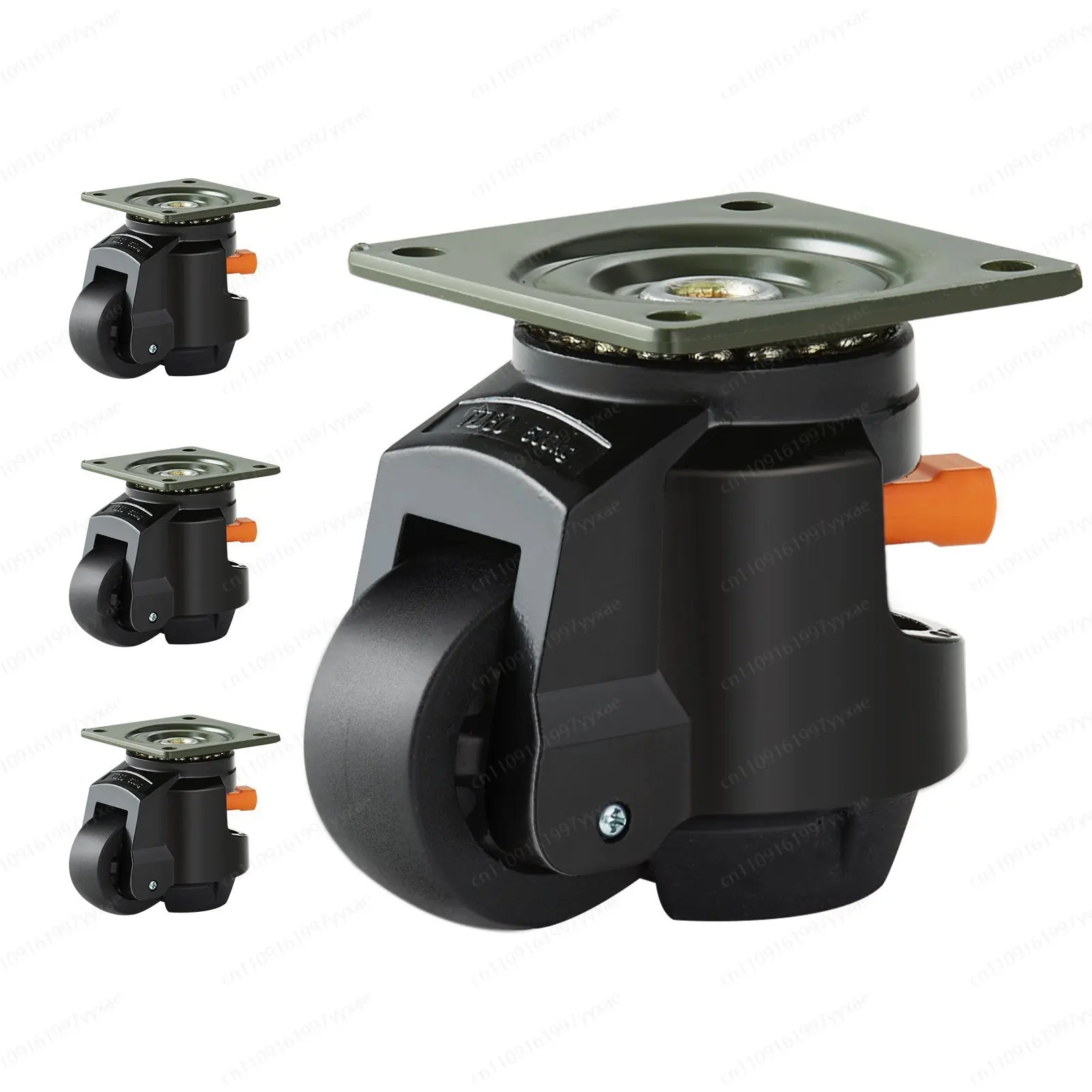 4Pcs Leveling Casters Heavy Duty Swivel Caster Wheels with Handle Design Height Adjustable Feet for Workbench Machine