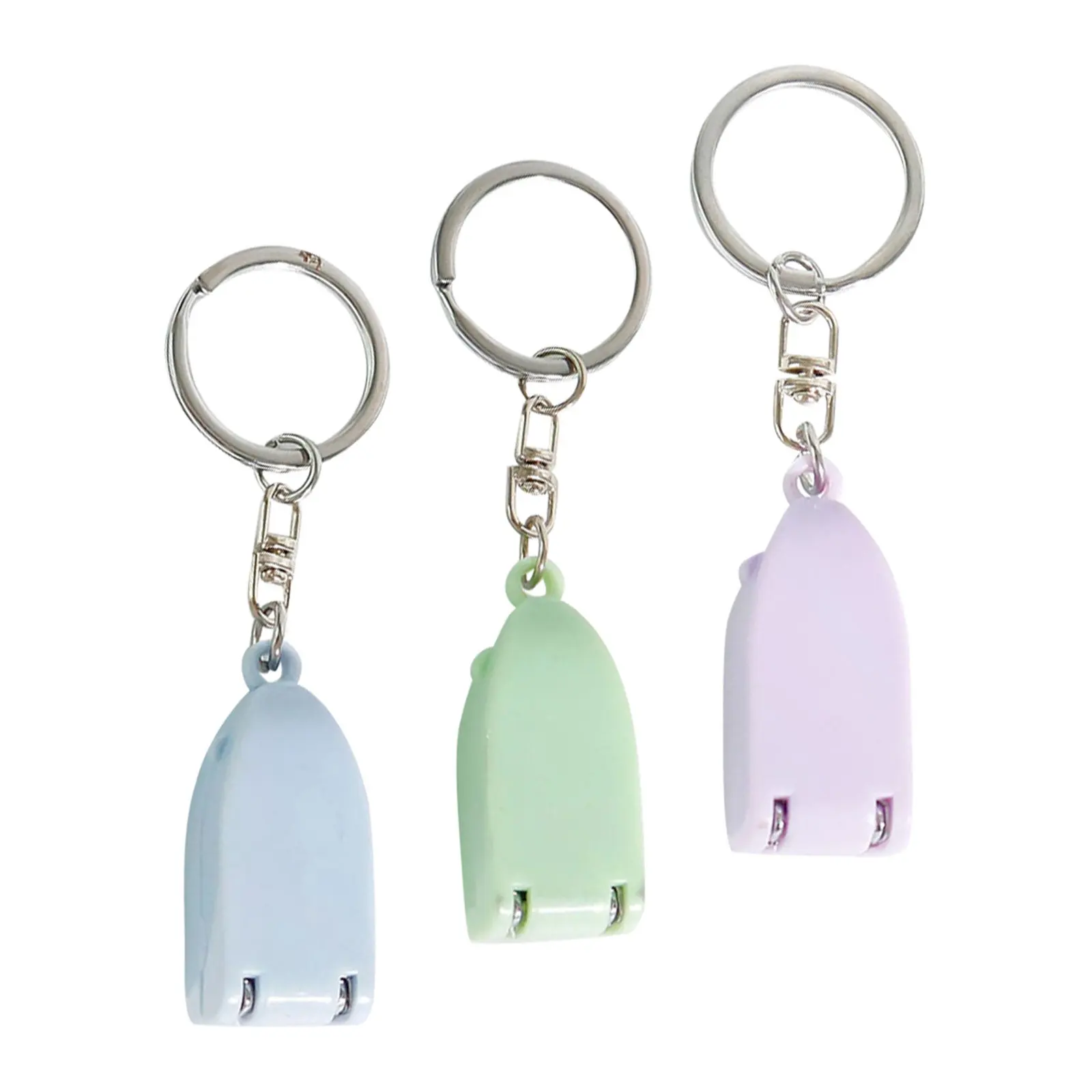 3Pcs Nail Clippers Portable Key Ring Foldable Stainless Steel Manicure Tool Professional Fingernail Toenail Clippers Cute Travel