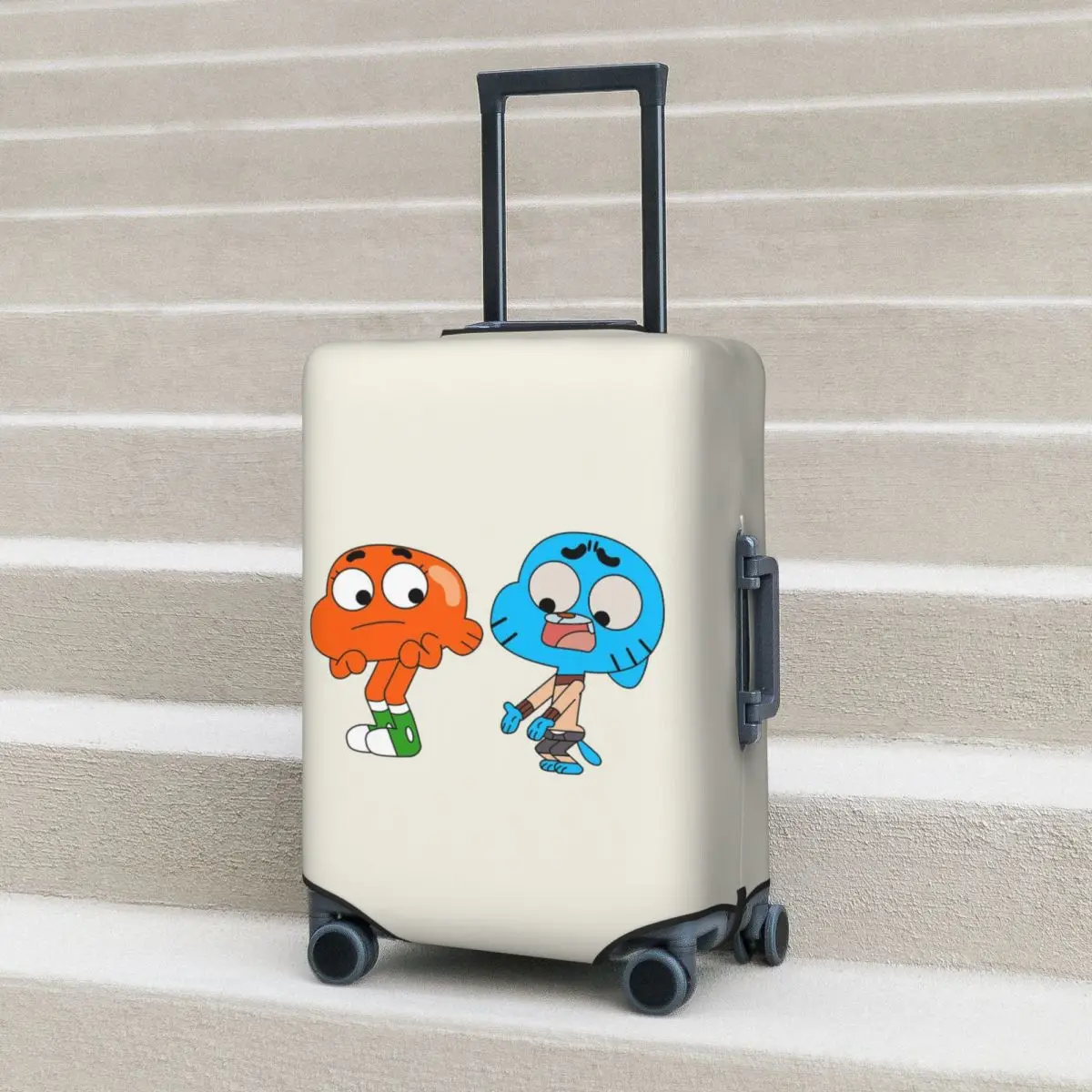 

Gumball And Darwin, What The What Защитный чехол для чемодана Эластичные защитные чехлы для багажа на 18-32 дюймов