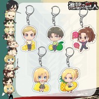 Attack On Titan Acrylic Fun Keychain Jewelry Fans Gifts Bag Charm Keyring Creative Key Chain Pendant Cartoon Peripheral Product