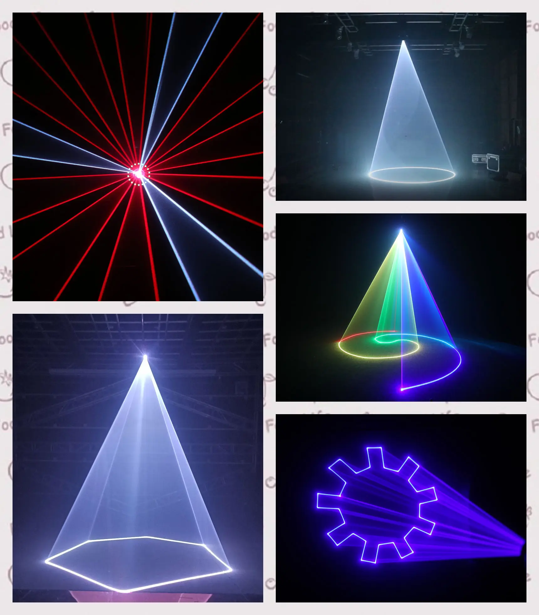 Láser de cabeza móvil a todo Color RGB de 10W con 37 cuentas LED DMX512 Control automático de sonido para DJ Disco evento Club Bar espectáculo de luces de escenario