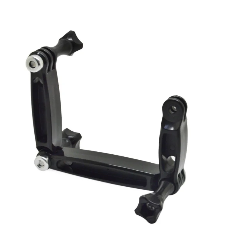 Popular 3-In-1 Helmet Extension Bracket Triple Arm Fold Stand Transfer Holder Connection Mount for Gopro 13 12 11 10 9 Cameras