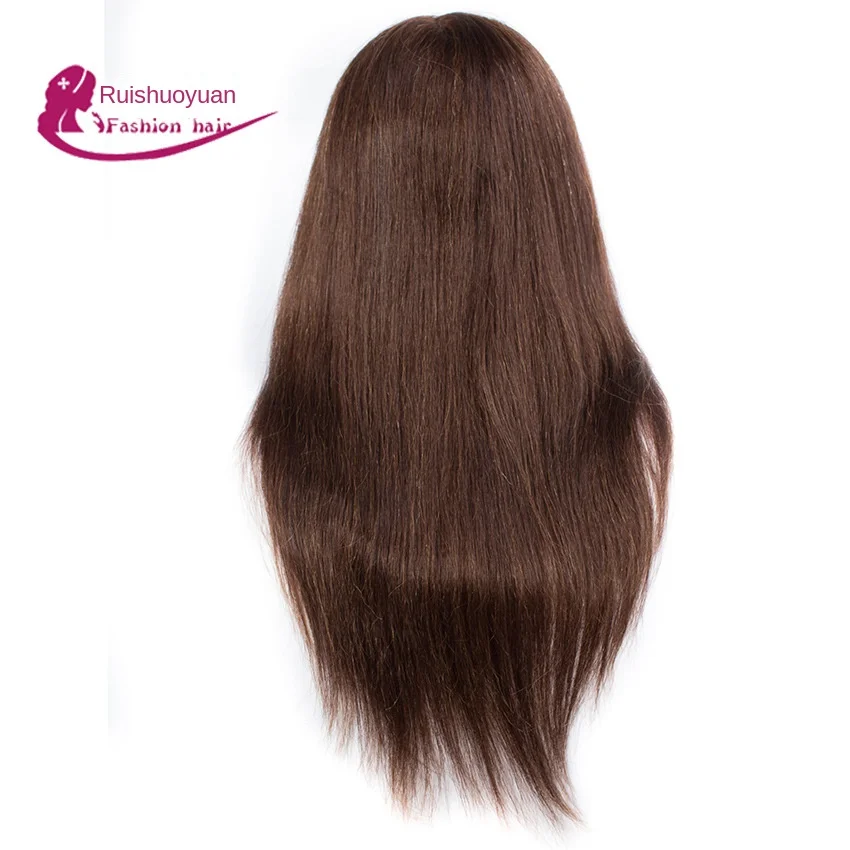 50% cabelo real + 50% cabelo animal 45cm peruca de cabelo, maquiagem e prática de edição de cabelo, aprendiz prática cabeça modelo