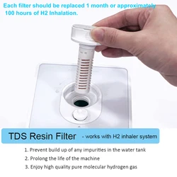 5/10pcs Hydrogen Inhalation Machine TDS Resin Filter Replacement for 150ml portable hydrogen inhaler generator