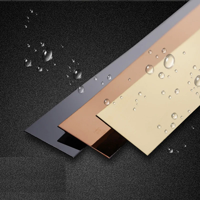 

5M Waterproof And Rust Proof Decorative Lines Wall And Ceiling Self-Adhesive Edge Metal Strip Edging Stainless Steel