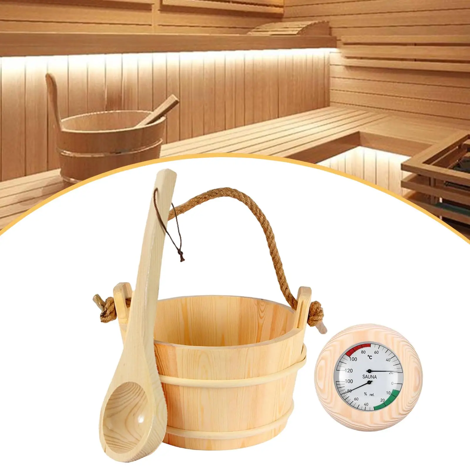 

Деревянное ведро для сауны ручной работы и набор ковша для ванны, бочка для спа, инструменты для сауны, палатка, пароварка, уличное использование