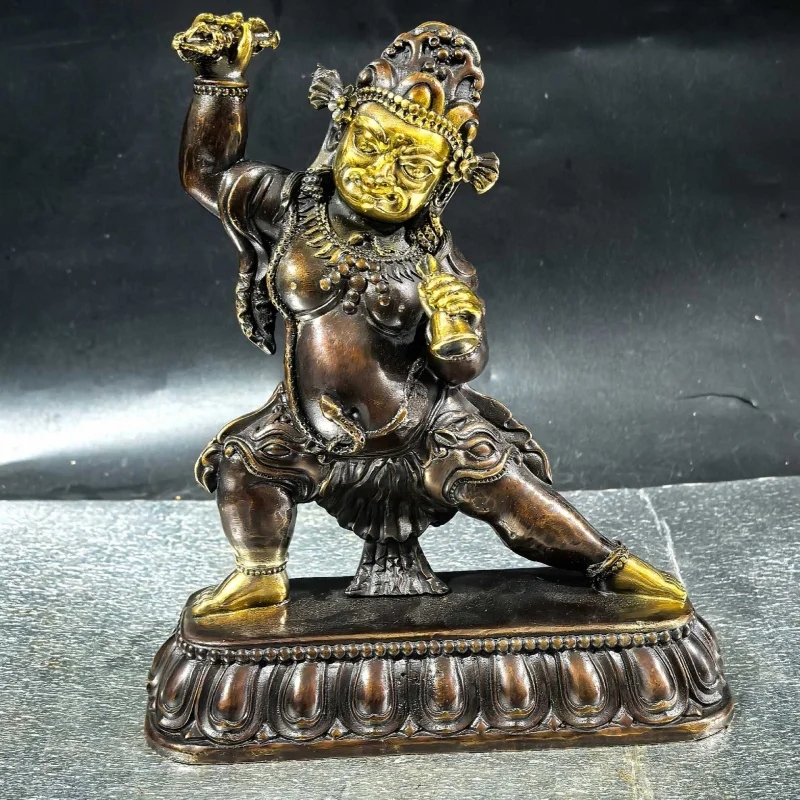 Gilt home religious worship Buddha craft, hand-carved copper Vajra statue, desktop decorative ornament