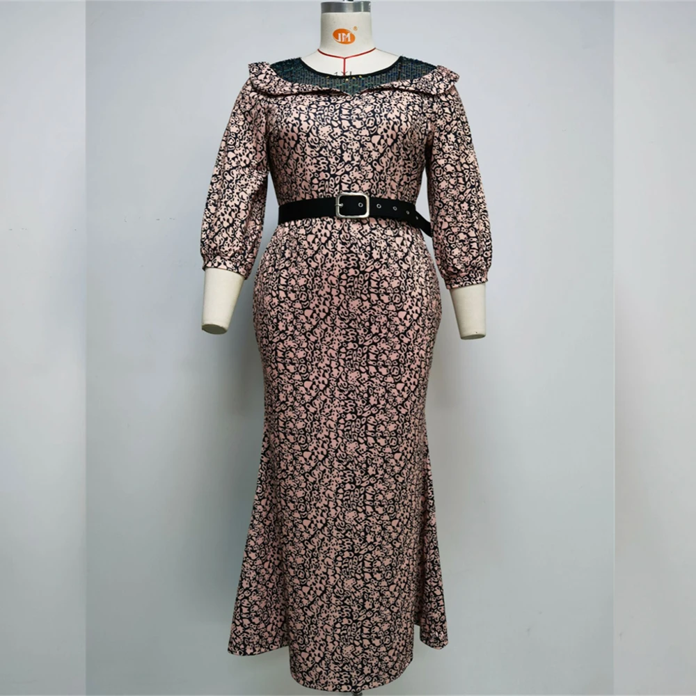 Robe en queue de poisson pour femmes, Style africain, grande taille, col rond, imprimé, nouvelle collection été 2022