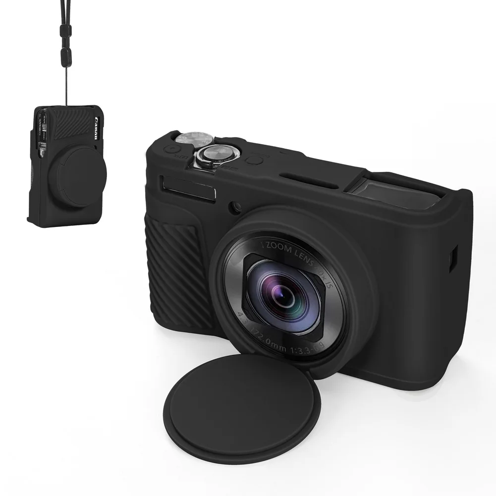Lightweight Silicone Cover for Canon PowerShot SX740HS/SX730HS with Slim Design and Lens Protection for Secure Camera Handling