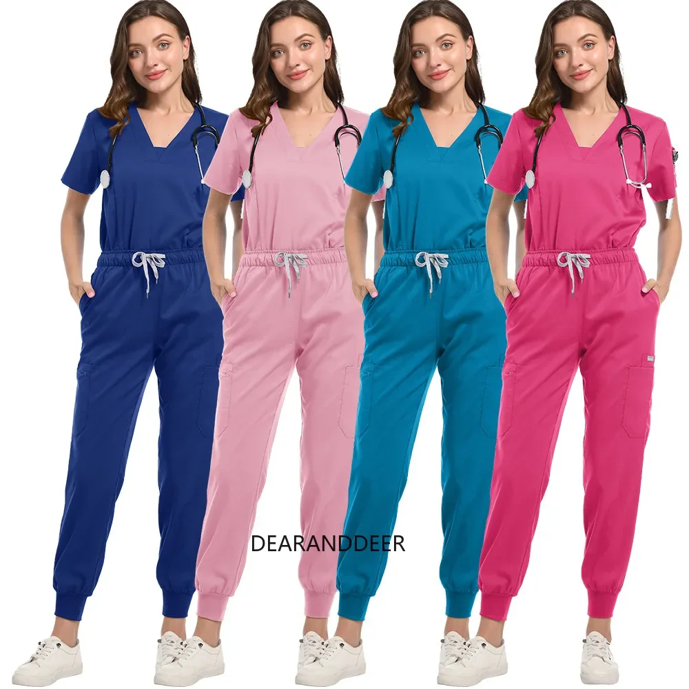 

High-quality beauty SPA dental nurse doctor high-end fabric medical care set hospital jogging clinic uniform frosted