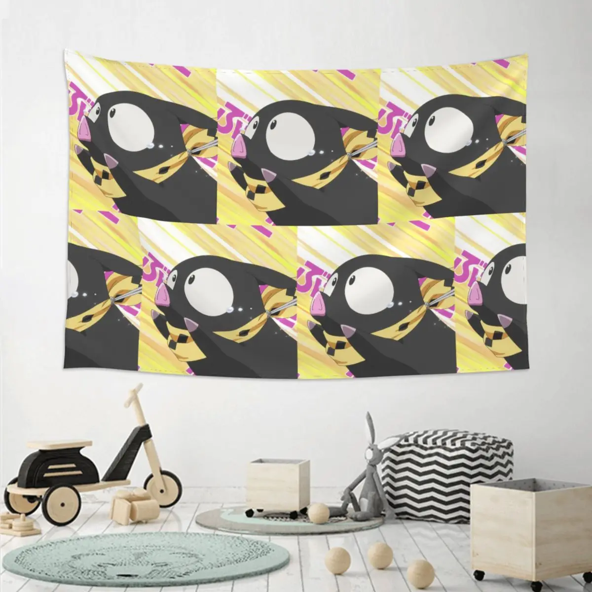 P-chan Ryoga Lost Pig Ranma 1/2 Adventure Comedy Tapestry Hippie Wall Hanging Aesthetic Home Decor Tapestries for Dorm Room