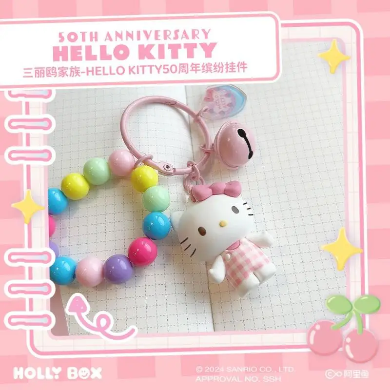 Sanrio Key Chain Hello Kitty Backpack Pendant Cute Anime Cartoon Kawaii Campus Student Girl Adult Festival Diy Decoration