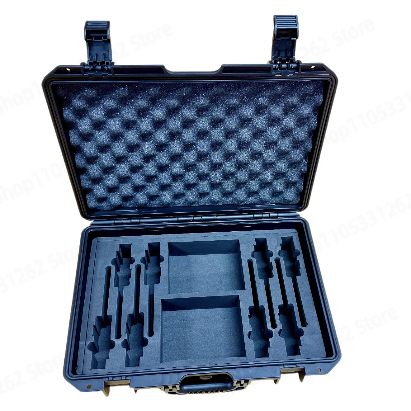 Wireless Microphone Storage Case, Beltpack Transmitter Organizer Box for Headset Mic, AMS Receiver Carry Case