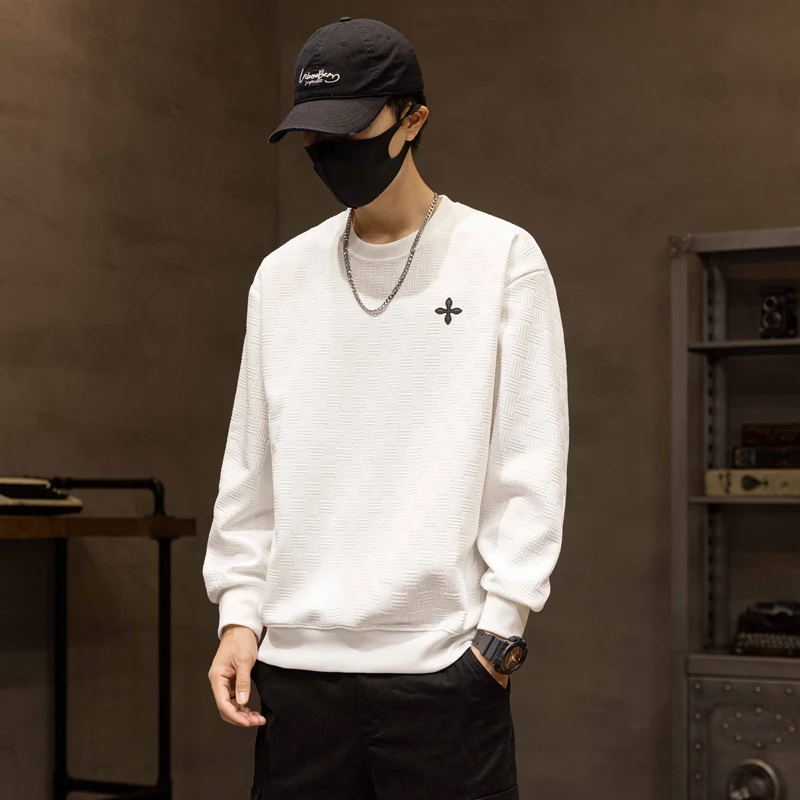 

Versatile Daily Comfortable Running Sweatshirt Stylish Textured Simple Casual Men's Hoodie Lined Warmth Skin-friendly Fabric