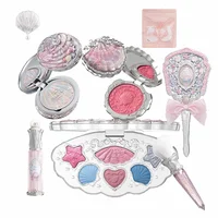 Flor sabe concha joyería esencia brillo de labios rubor para mejilla maquillaje rojo perla sombra de ojos océano caja de regalo misteriosa