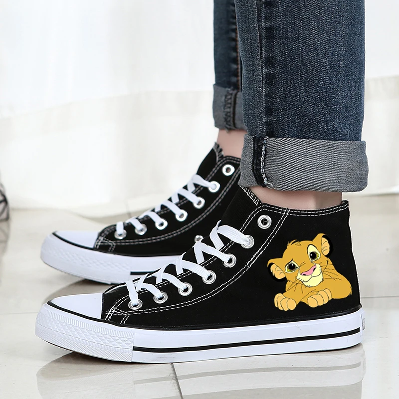女性用ハイカットシューズ ディズニー ミニー カジュアル キャンバスシューズ ソフトボトム 漫画 オールマッチ キャンバス ホワイトシューズ メンズ キャンバスシューズ