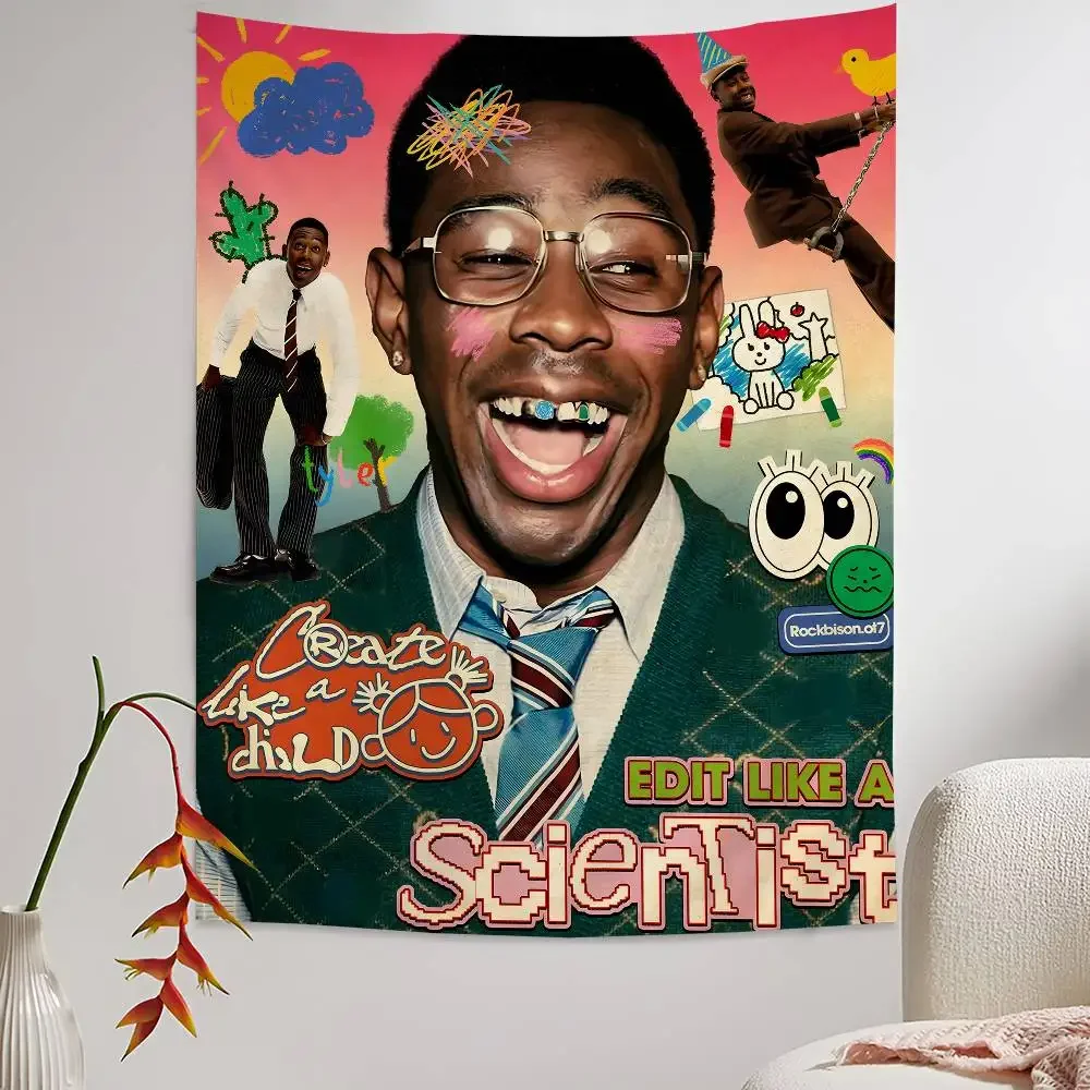 مغني الراب تايلر الخالق الهبي الجدار الشنق المفروشات لغرفة المعيشة المنزل النوم ديكور ديكور فني للمنزل