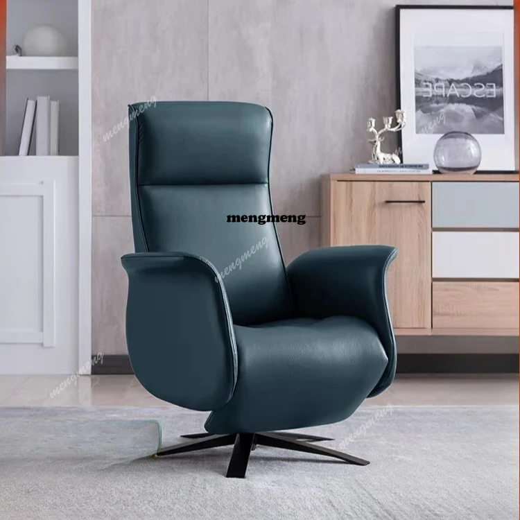 

Single sofa chair Small apartment living room Office leather recliner function Leisure rotating sofa Single chair