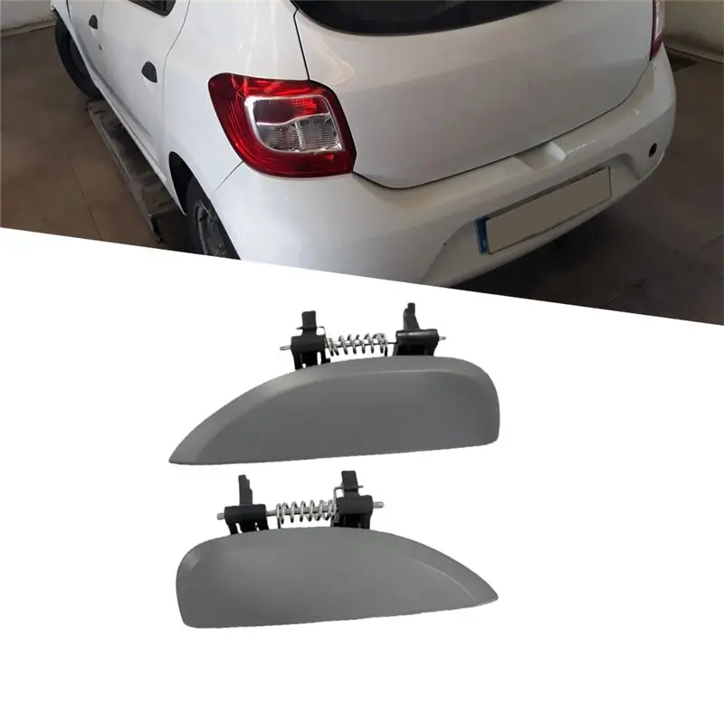 A13F-1Pair Car Exterior Door Handle 806070421R 806067028R For Renault Dacia Sandero 2013-2021 Outer Door Handle Pull Primer