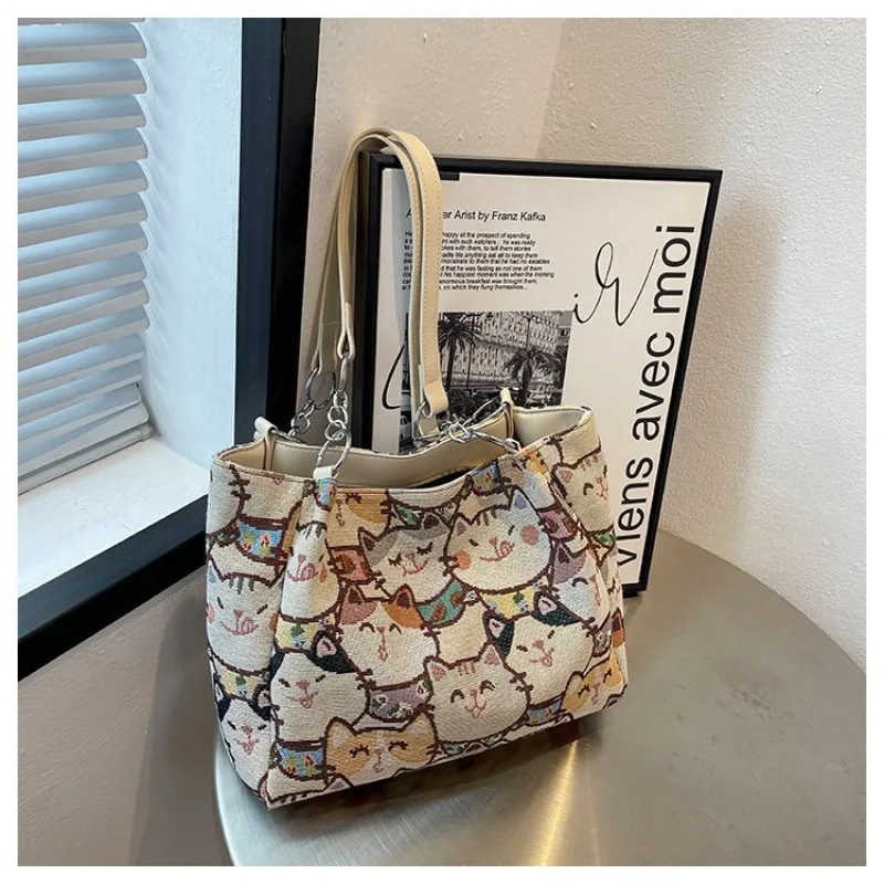 

High-End Vintage Leather Satchel Women Handbag Designer Tote Shoulder Crossbody Purse Fashion Diaper Bag