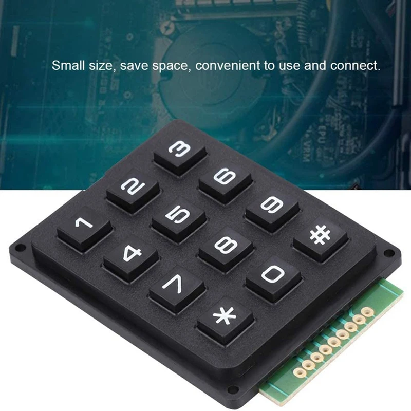 2Pcs ABS พลาสติก Matrix Switch 12ปุ่มสวิทช์เมมเบรนของตกแต่งงานปาร์ตี้สำหรับ Arduino