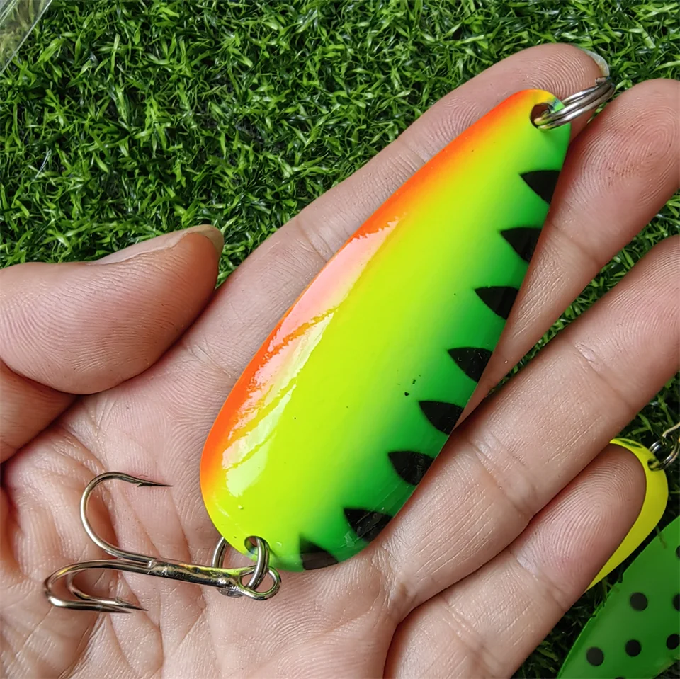 MUKUN 1PCS Fishing Spoons Lure 92mm 27g Metal Spoon Sequin Hard Bait Fishing Lures For Striped Bass