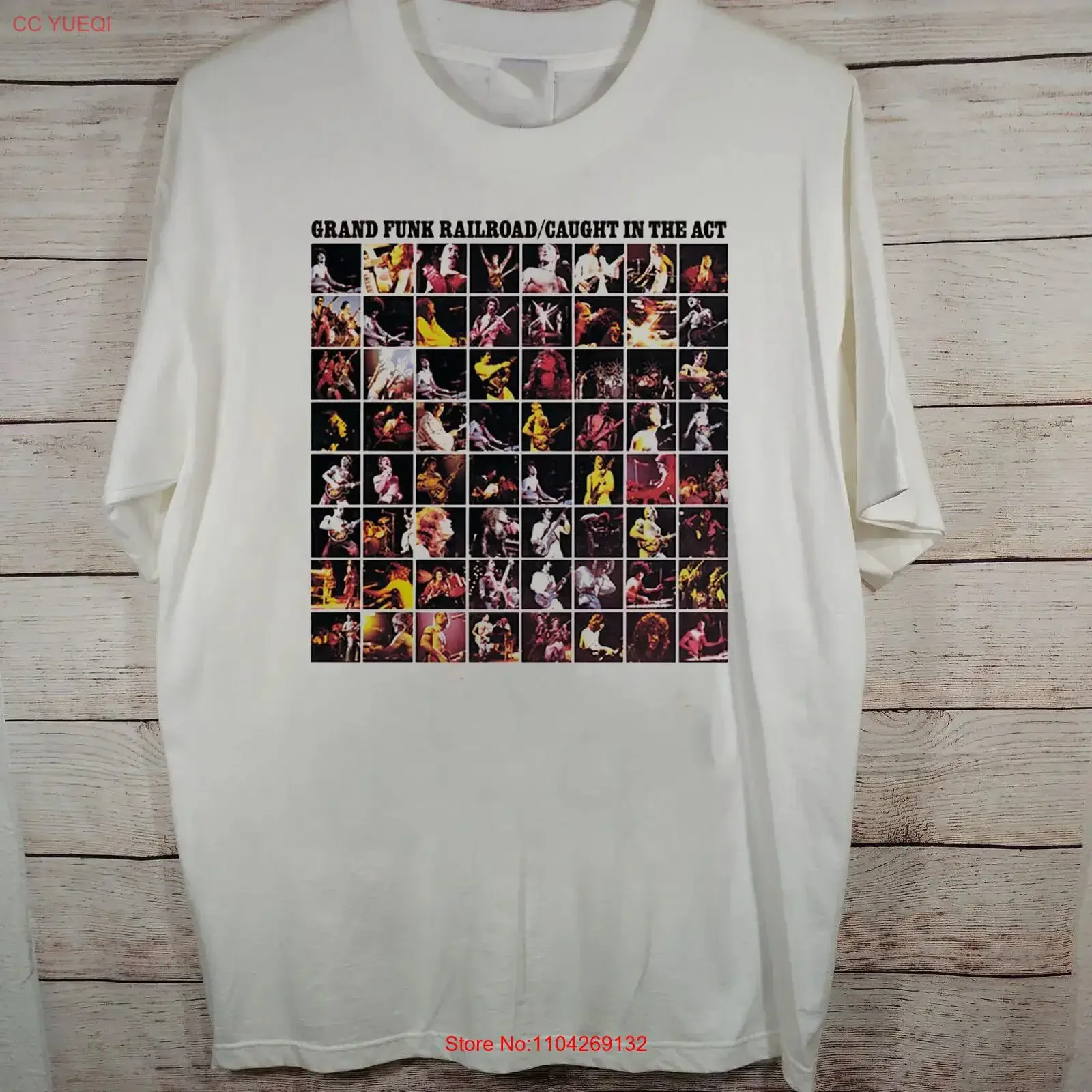 Grand Funk Railroad Band Caught In The Act T Shirt FUll Size S 5XL vintage Washed fashion Top For Everyday Wear Comfortable